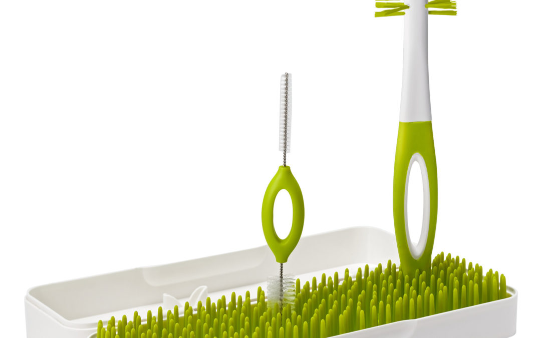 Boon Trip Travel Bottle Drying Rack + 2 Baby Bottle Brushes