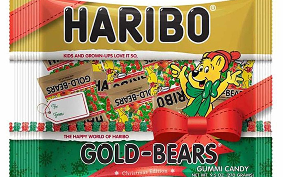 Haribo Gold-Bears Christmas Edition Gummi Candy Mini Packages, 9.5oz