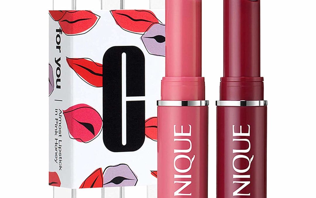 CLINIQUE For You, For Me shareable duo - Almost Lipstick Pink Honey & Black Honey .04oz/1.2g each