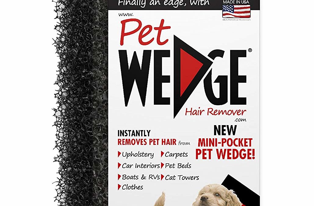 Pet Wedge Hair Remover- 2 Pack Pet Wedge & 2 Pack Mini-Pocket Pet Wedge
