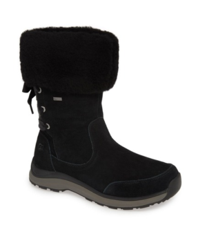 UGG Ingalls Waterproof Suede Snow Boots – Black