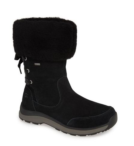 UGG Ingalls Waterproof Suede Snow Boots - Black - Shopping Bookmarks