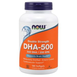 NOW Foods Double Strength DHA-500 – 180 Softgels