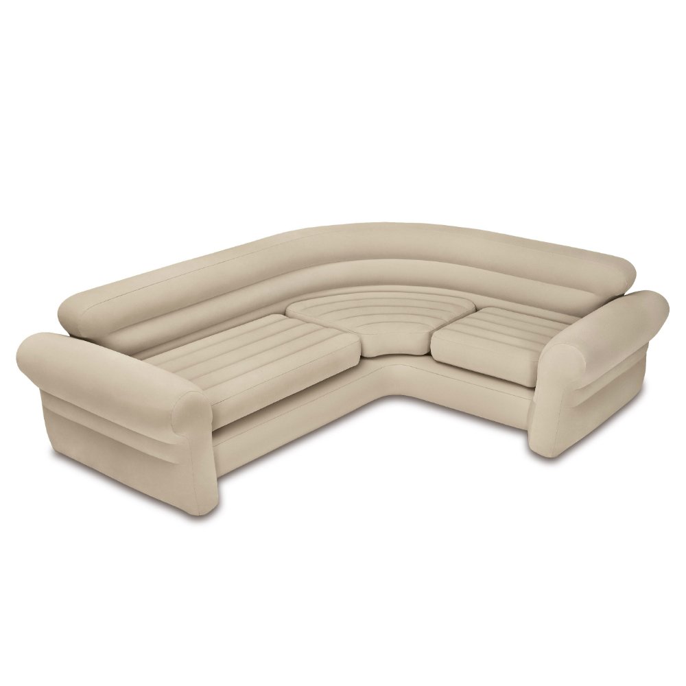 Надувной угловой диван intex corner sofa