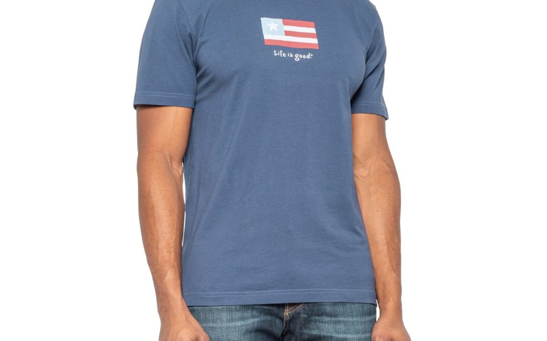 Life is good® Three Stripe Flag Vintage Crusher T-Shirt