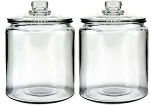 Anchor Hocking Heritage Hill Glass 0.5 Gallon Storage Jar, Set of 2