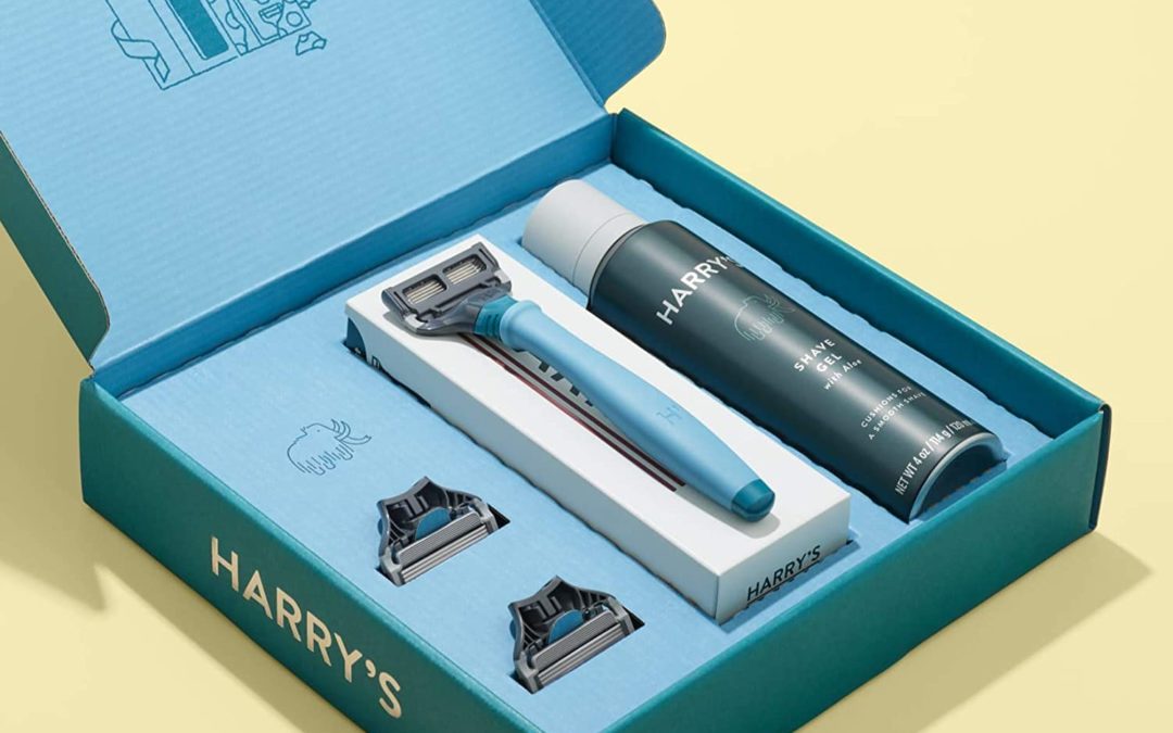 Harry's Holiday Gift Set with Limited Edition Flurry Blue Razor Handle