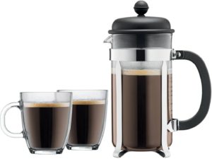 Bodum Caffettiera 8 Cup / 34oz French Press Coffee For Two Set – Black