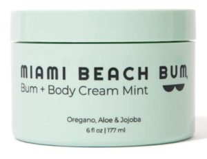 Miami Beach Bum Bum + Body Cream Mint 6 oz All Natural Oregano, Aloe & Jojoba