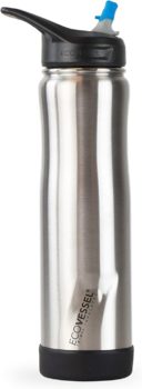 EcoVessel The Summit Insulated Water Bottle – 24 oz., Silver Express