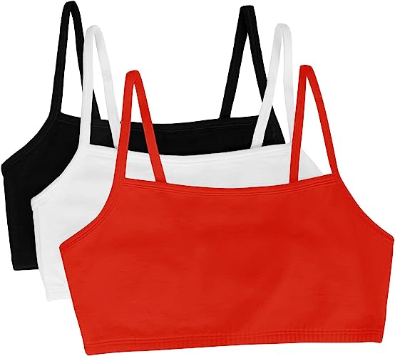 Fruit of the Loom Women's Spaghetti Strap Cotton Sports Bra, 3-Pack, Style- 9036 - Shopping Bookmarks