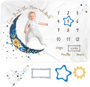 Luka&Lily Monthly Milestone Moon Blanket