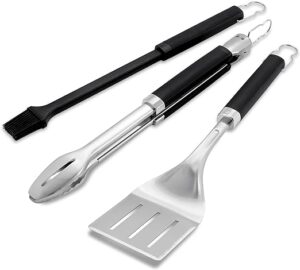 Weber Precision 3-Piece Grilling Tool Set, Stainless Steel