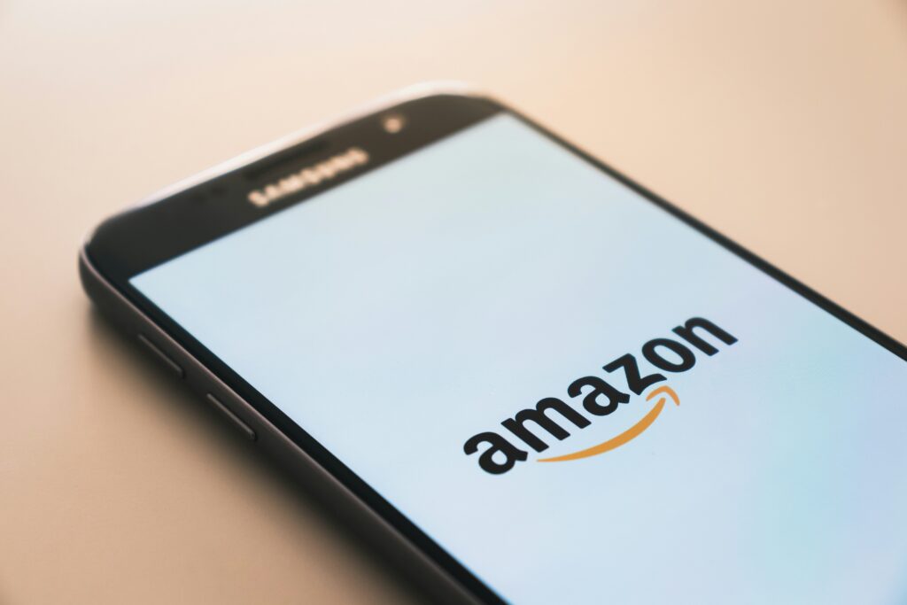 Picture of a smartphone opening the Amazon app